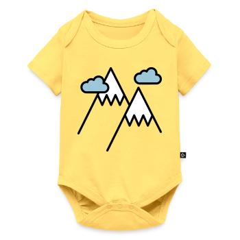 Der Berg ruft - Baby Premium Kurzarmbody - Pastellgelb - Vorne