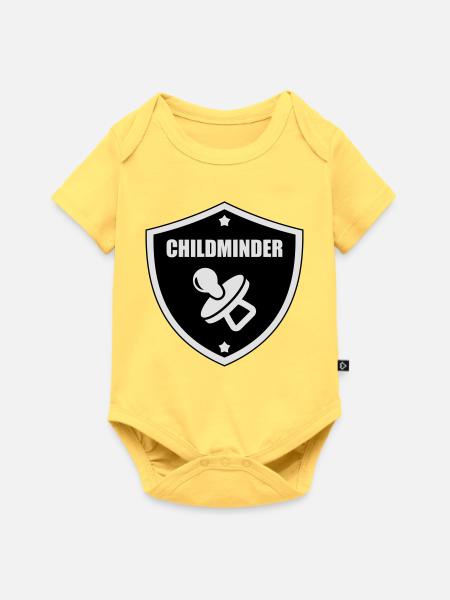 Kindermädchen / Baby / Nanny / Kind - Baby Premium Kurzarmbody - Pastellgelb