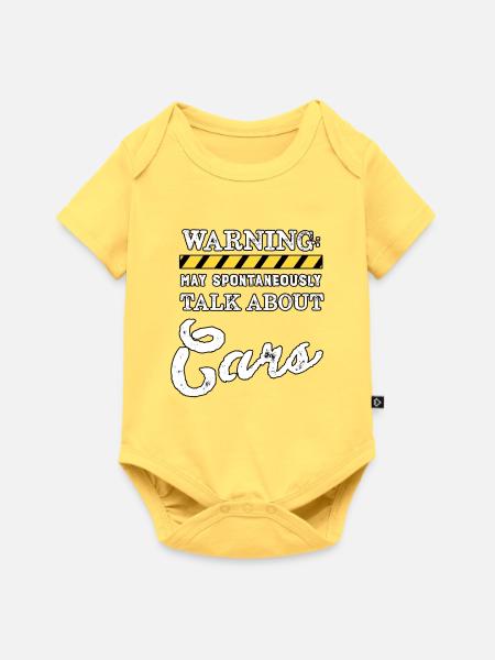 Auto - Baby Premium Kurzarmbody - Pastellgelb