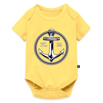 PL22 Marine Anchor - Baby Premium short-sleeve bodysuit - sky yellow - Front