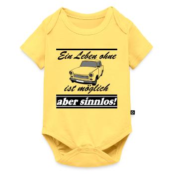 , ein Leben ohne  ..(25) - Baby Premium Kurzarmbody - Pastellgelb - Vorne