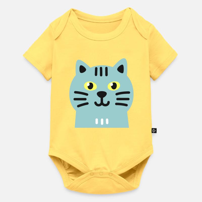 Chat mignon - Body à manches courtes Premium Bébé - jaune pastel