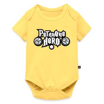 Petanque héro flex - Body à manches courtes Premium Bébé - jaune pastel - Devant
