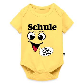 Abschluß , Schule ich habe fertig (25) - Baby Premium Kurzarmbody - Pastellgelb - Vorne