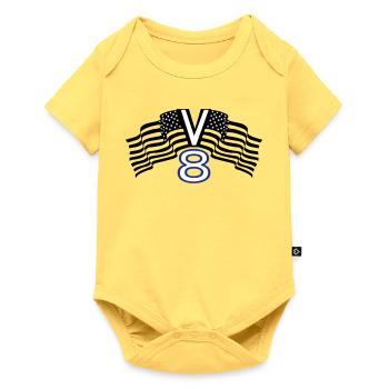 V8,Muscle Car,Garage,Car,Tuning,USA(25) - Baby Premium short-sleeve bodysuit - sky yellow - Front