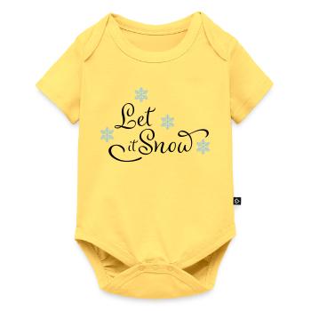 Cadeaux drôles pour Noël - Body à manches courtes Premium Bébé - jaune pastel - Devant