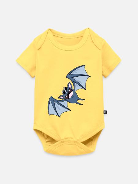 Fledermaus - Baby Premium Kurzarmbody - Pastellgelb