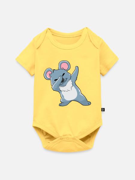 Koala Kawaii - Baby Premium Kurzarmbody - Pastellgelb