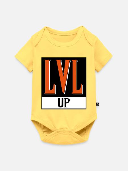 level up nerd cod - Baby Premium Kurzarmbody - Pastellgelb