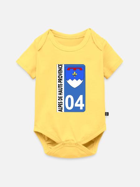 Alpes de haute-provence - Baby Premium Kurzarmbody - Pastellgelb