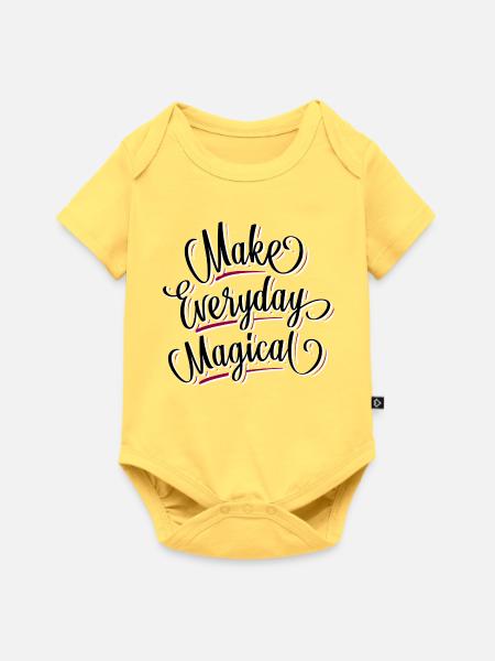 Magisch - Magic - Mädchenhaft - Carpe Diem - Baby Premium Kurzarmbody - Pastellgelb