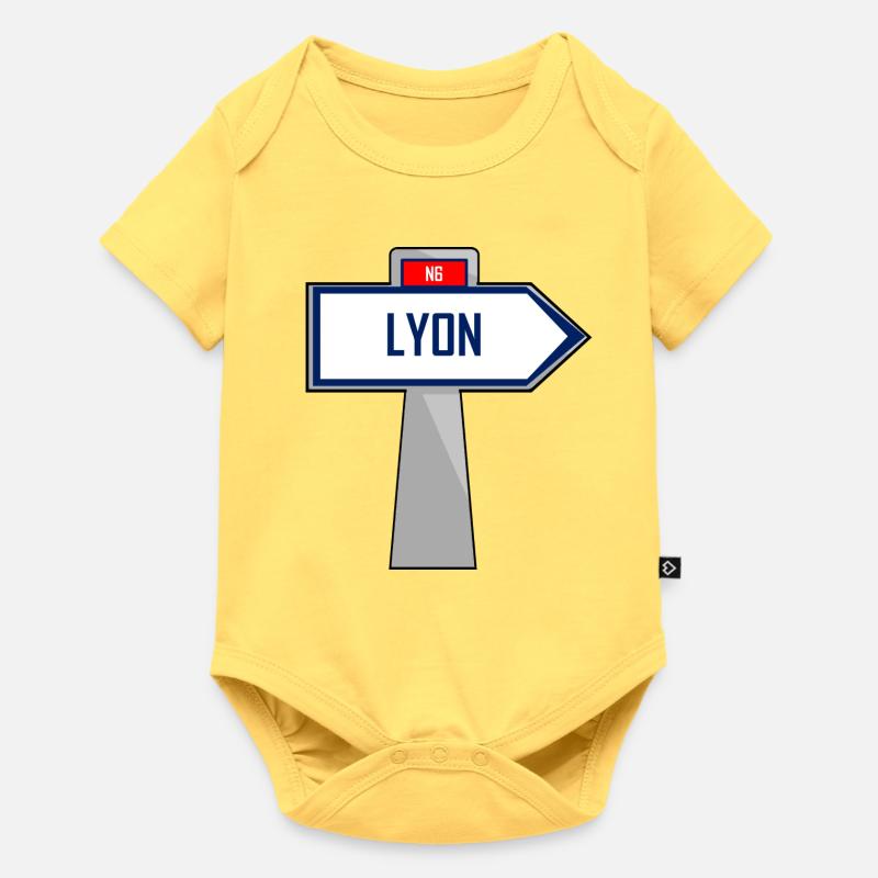 Lyon Direction - Body à manches courtes Premium Bébé - jaune pastel