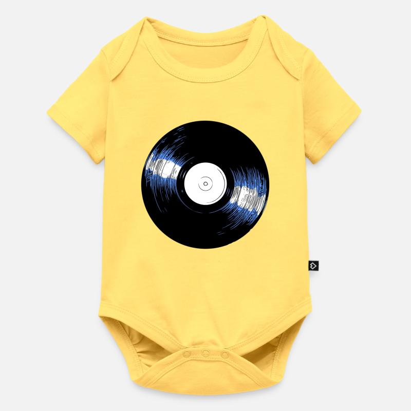 Vinyle - Body à manches courtes Premium Bébé - jaune pastel