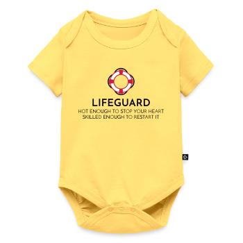 Maître-nageur - Body à manches courtes Premium Bébé - jaune pastel - Devant