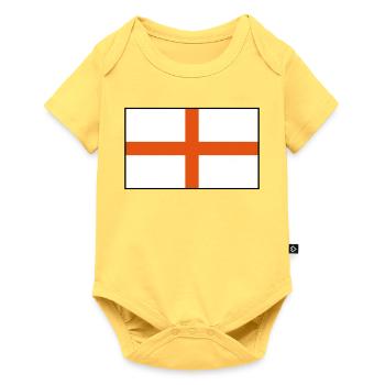 England flag 2 - Baby Premium short-sleeve bodysuit - sky yellow - Front