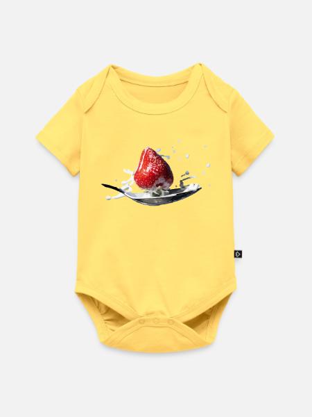Splash - Baby Premium Kurzarmbody - Pastellgelb