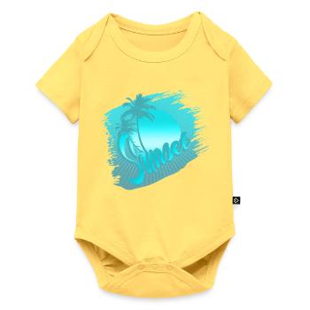 sunset blue - Baby Premium Kurzarmbody - Pastellgelb - Vorne