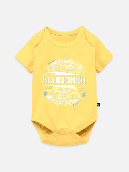 Schreiner - Baby Premium Kurzarmbody - Pastellgelb