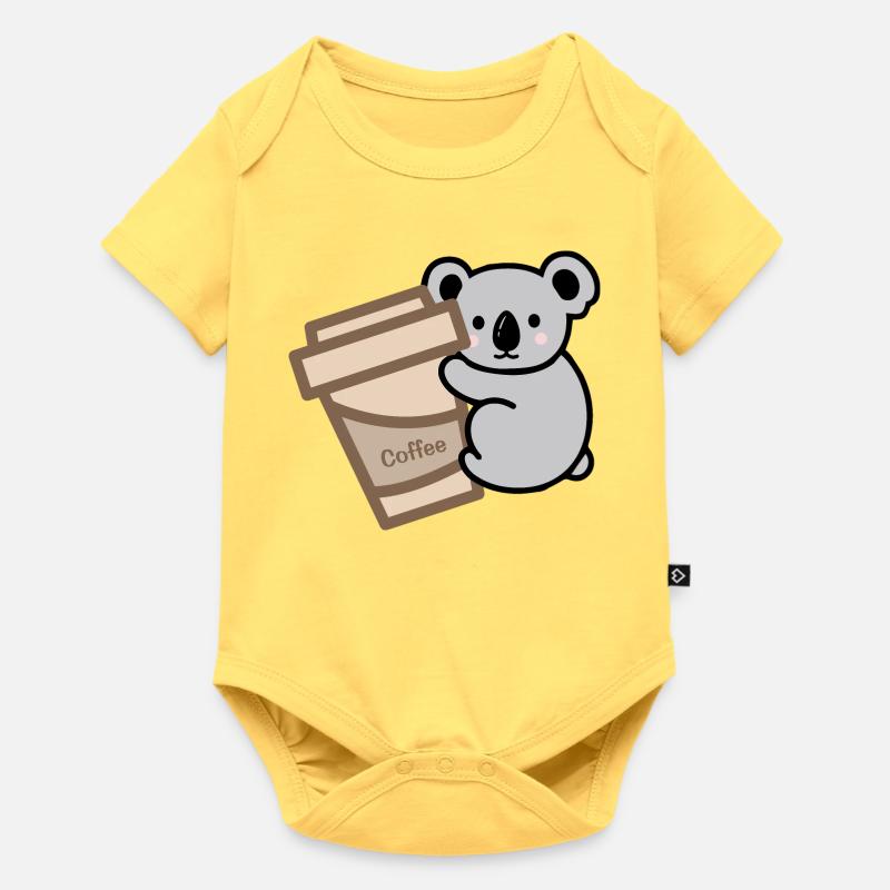 Koala Needs Coffee - Baby Premium short-sleeve bodysuit - sky yellow