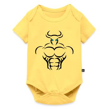 Alpha Taurus Deluxe - Body à manches courtes Premium Bébé - jaune pastel - Devant