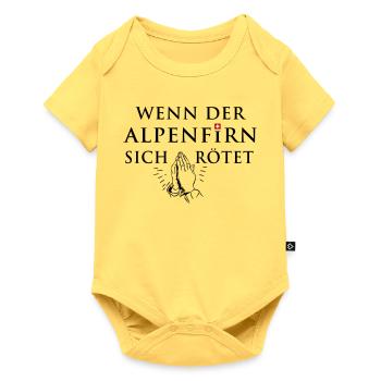 Wenn der Alpenfirn sich rötet... - Baby Premium Kurzarmbody - Pastellgelb - Vorne