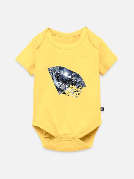 Brillant - Baby Premium Kurzarmbody - Pastellgelb