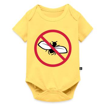 Fly Forbidden Shield - Baby Premium short-sleeve bodysuit - sky yellow - Front