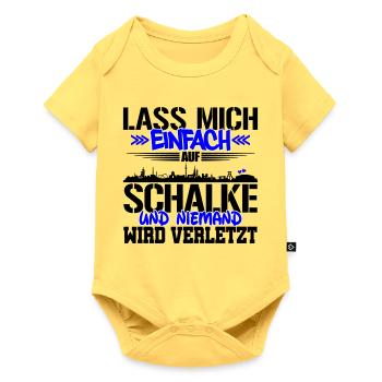 Lasst mich auf Schalke | Farbe änderbar - Baby Premium Kurzarmbody - Pastellgelb - Vorne