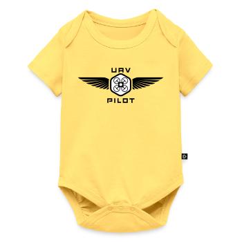 UAV PILOT2 - Baby Premium Kurzarmbody - Pastellgelb - Vorne