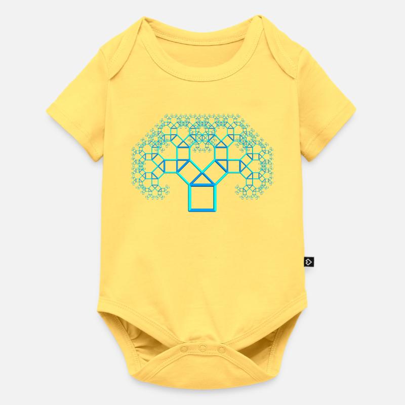pythagoras tree - Baby Premium short-sleeve bodysuit - sky yellow