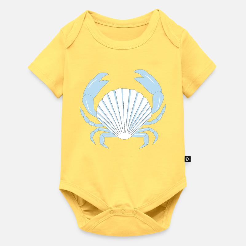 Crabe bleu - Body à manches courtes Premium Bébé - jaune pastel