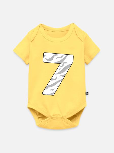 7 - Baby Premium Kurzarmbody - Pastellgelb