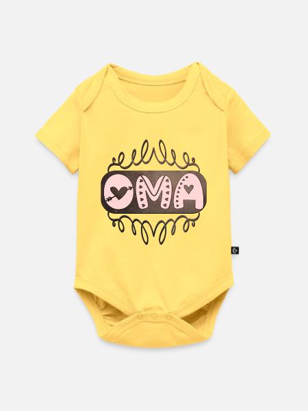 Geschenkideen für Großmama - OMA - Baby Premium Kurzarmbody - Pastellgelb