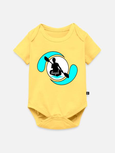 Kajak - Baby Premium Kurzarmbody - Pastellgelb