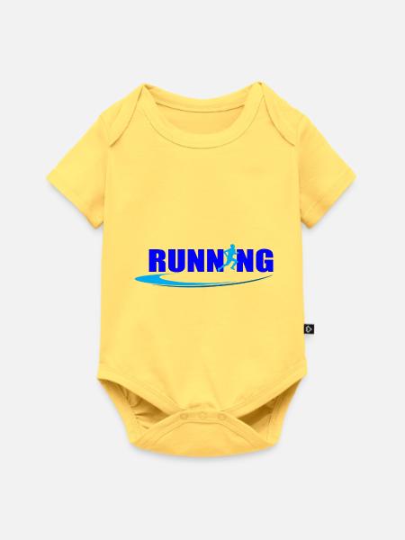 Ausgeführte - Baby Premium Kurzarmbody - Pastellgelb