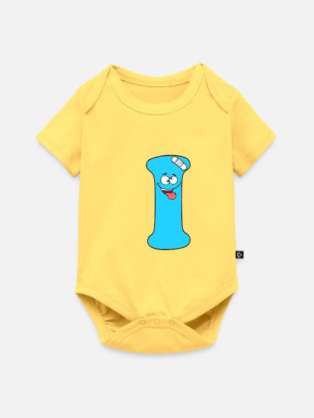 I - Baby Premium Kurzarmbody - Pastellgelb