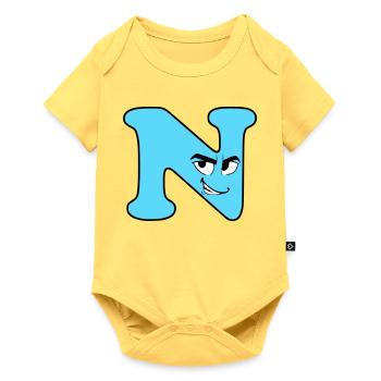 N - Baby Premium short-sleeve bodysuit - sky yellow - Front