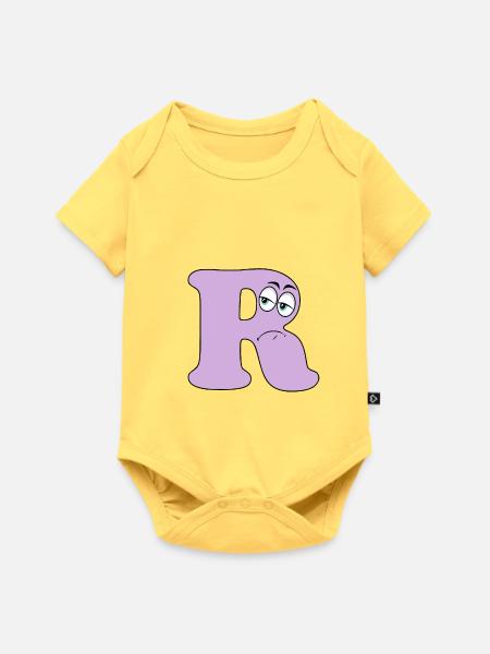 R - Baby Premium Kurzarmbody - Pastellgelb