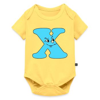 X - Body à manches courtes Premium Bébé - jaune pastel - Devant