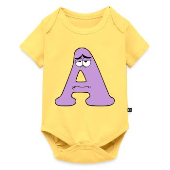 A - Body à manches courtes Premium Bébé - jaune pastel - Devant