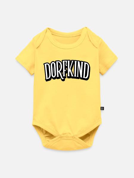 dorfkind - Baby Premium Kurzarmbody - Pastellgelb