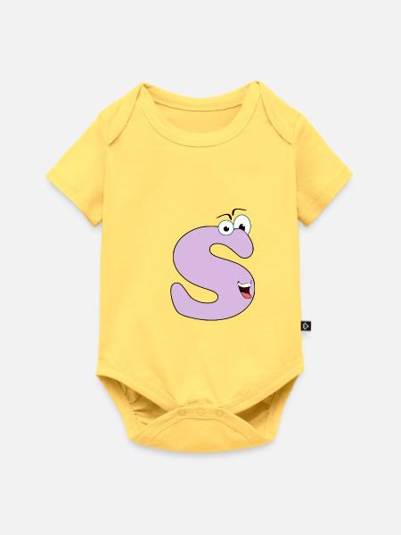 S - Baby Premium Kurzarmbody - Pastellgelb