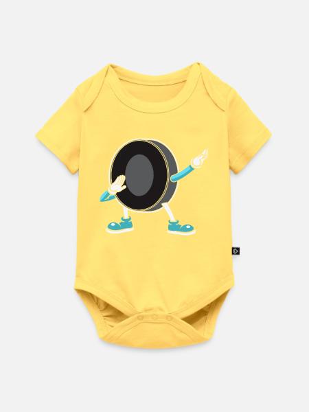 Eishockey - Baby Premium Kurzarmbody - Pastellgelb