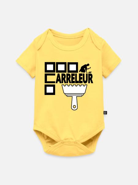 Dachdecker - Baby Premium Kurzarmbody - Pastellgelb