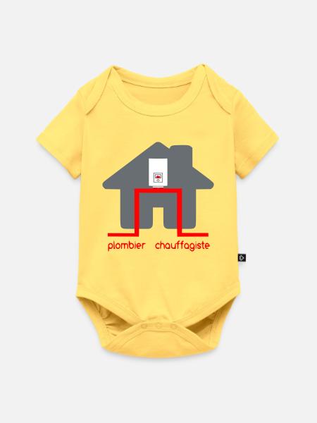 Heizungsinstallateur - Baby Premium Kurzarmbody - Pastellgelb