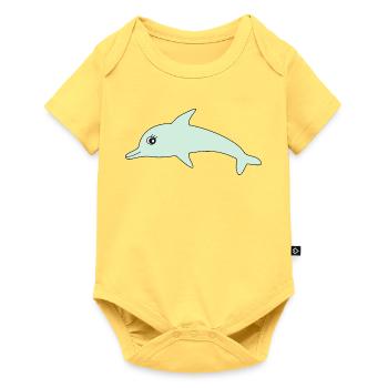 Dolphin Dolphins - Baby Premium short-sleeve bodysuit - sky yellow - Front