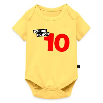 Ich bin schon 10 - Baby Premium Kurzarmbody - Pastellgelb - Vorne