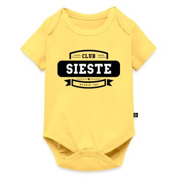 Club Sieste - Humour Détente - Body à manches courtes Premium Bébé - jaune pastel - Devant