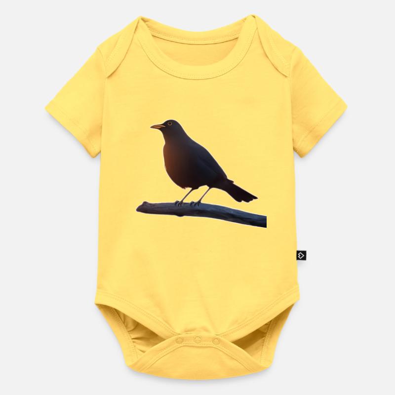 Merle - Body à manches courtes Premium Bébé - jaune pastel
