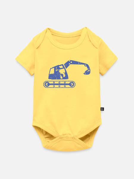 Bagger Baggerfahrer Baugeräteführer - Baby Premium Kurzarmbody - Pastellgelb